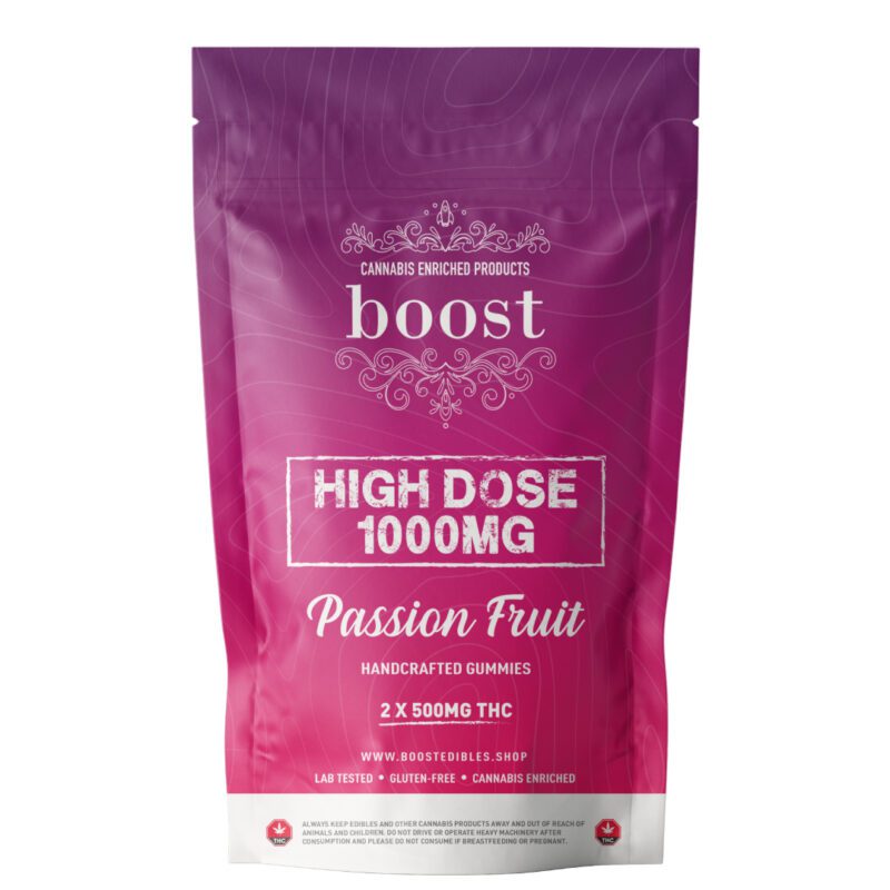Boost High Dose Passion Fruit weed gummies