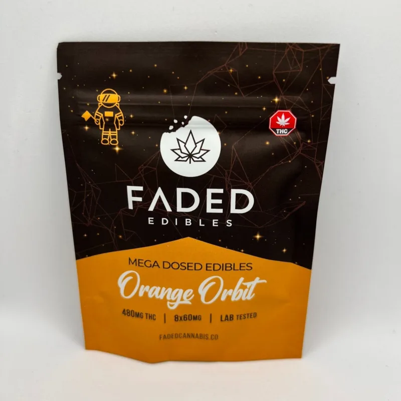 Faded CO. Orange Orbit weed gummies