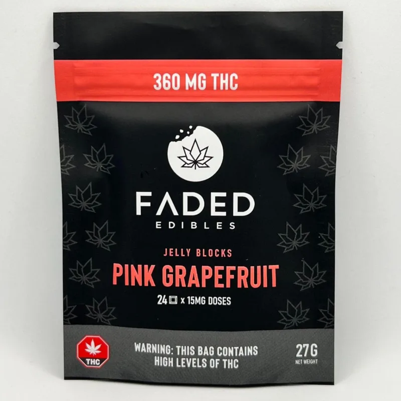 Faded CO. Pink Grapefruit Jelly Blocks