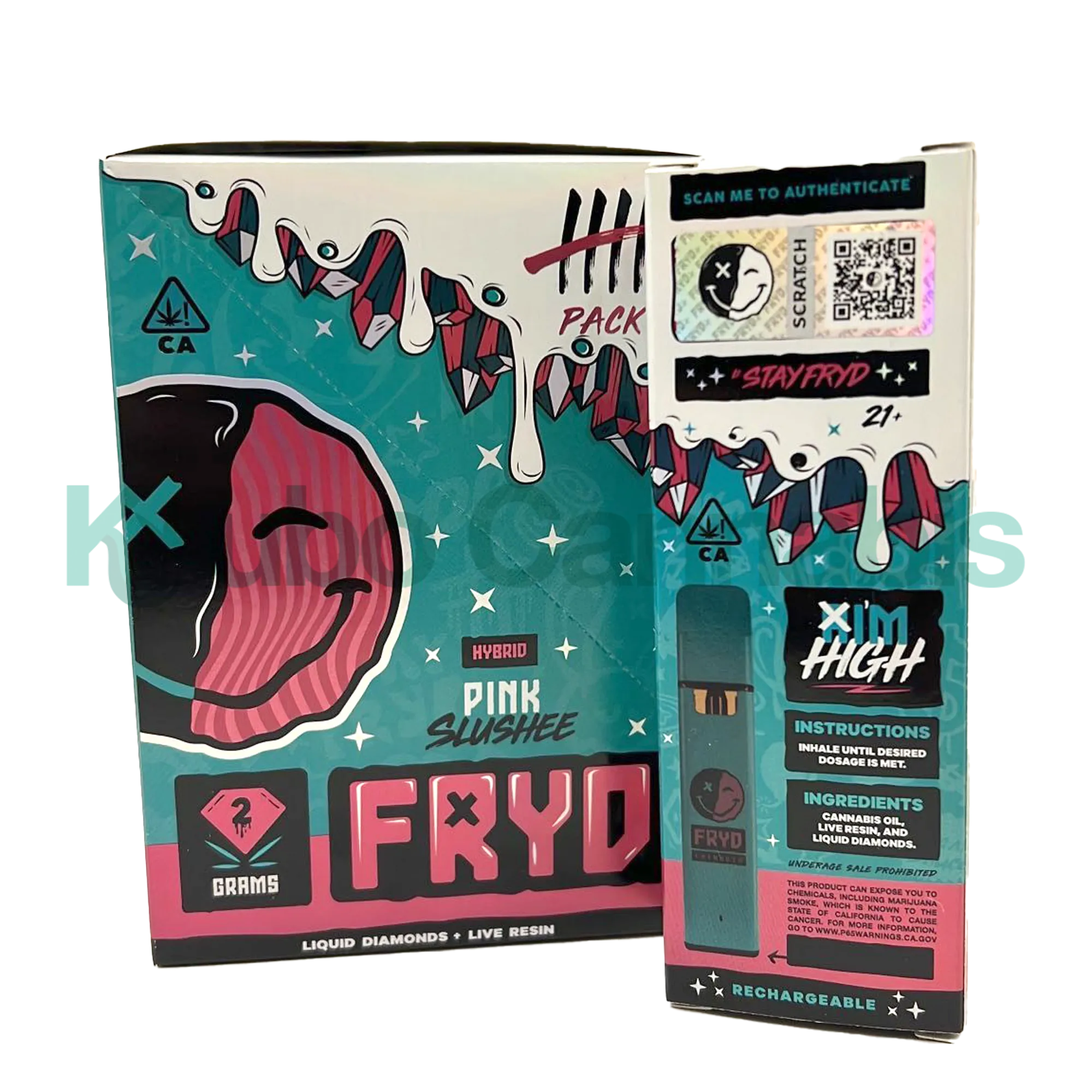 Fryd Disposable Liquid Diamond Thc Vape Pen Pink Slushee 2g